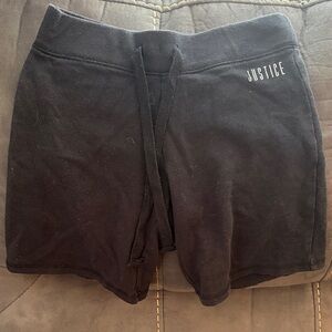 Justice Black Girls' Athletic Pull-On Shorts